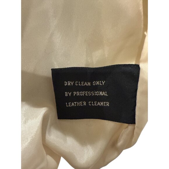 Avanti Tan Genuine Leather Bomber Jacket Size M, Made in Korea Pre-Owned - Picture 15 of 15